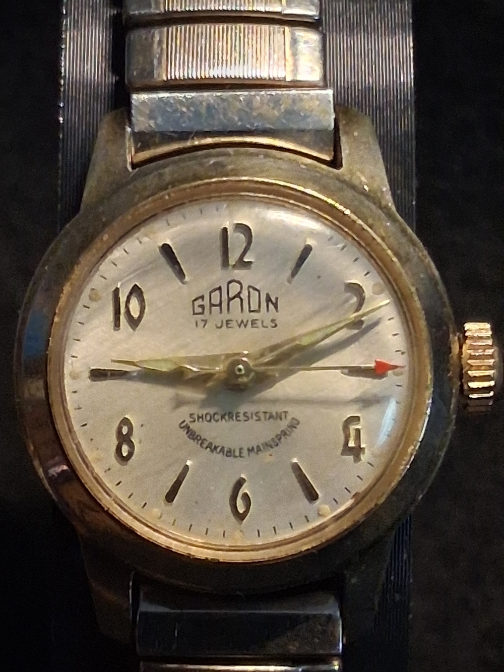 Garon 17 Jewels Women's Gold-Tone Mechanical Watch - Mid-century